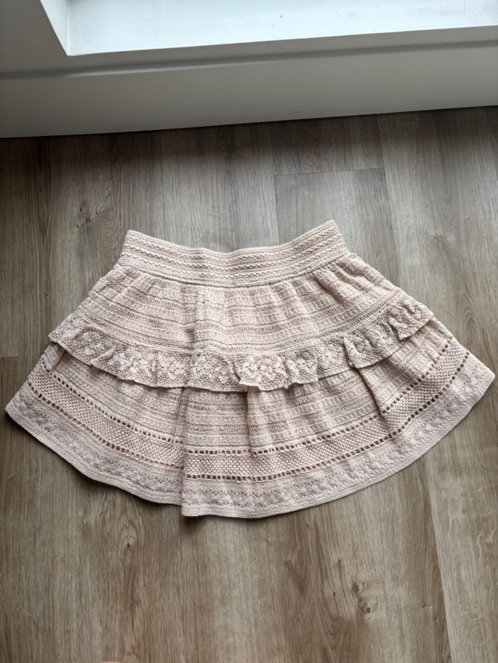 Aerie Tiered Skirt in Blush
